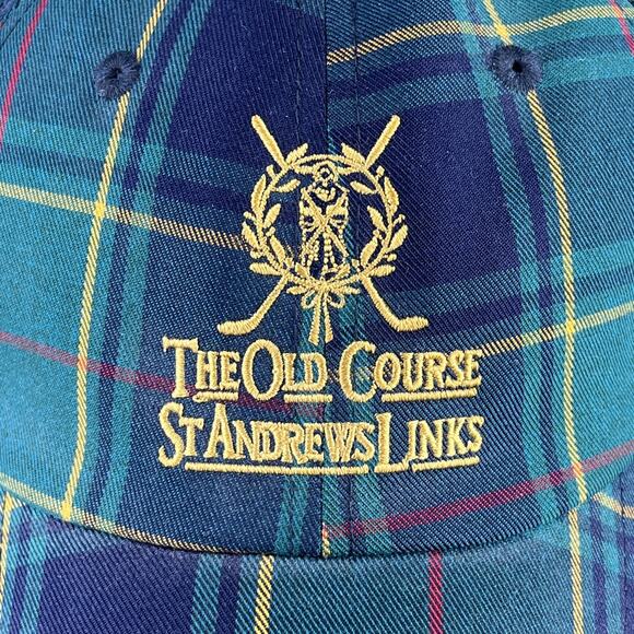 The Old Course St. Andrews Links Hat Cap Golf Tartan Collection Plaid OSFA - Picture 3 of 12